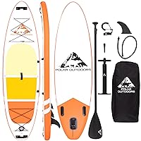 Inflatable Stand Up Paddle Boards with Premium SUP Paddle Board Accessories, Wide Stable Design, Non-Slip Comfort Deck for Youth & Adults