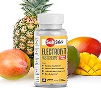 Electrolyte FastChews - 60 Tropical Mango Chewable Electrolyte Tablets - Salt Tablets for Runners, Sports Nutrition, Electrolyte Chews - 60 Count Bottle