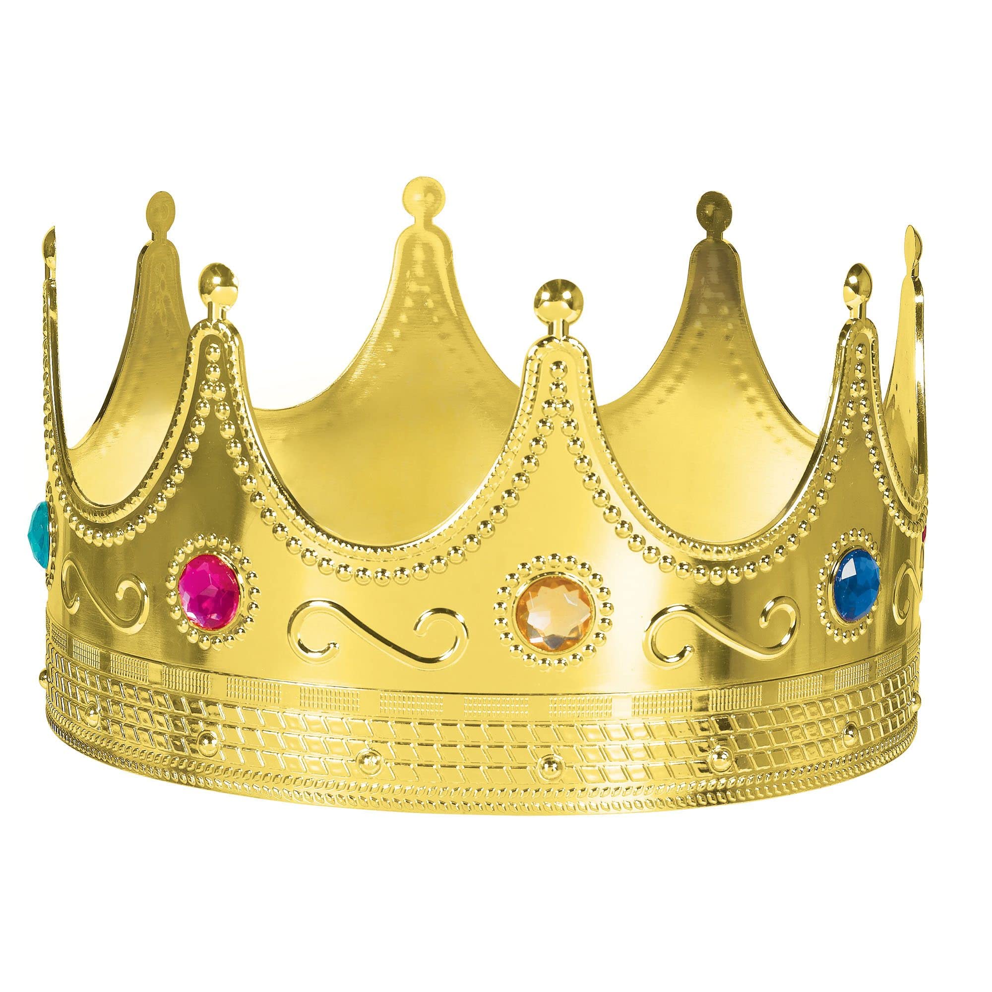 Gold Royal Plastic Crown - 3/4