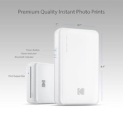 Zink Kodak Mini 2 HD Wireless Portable Mobile Instant Photo Printer, Print  Social Media Photos, Premium Quality Full Color Prints – Compatible w/iOS 