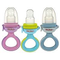 Nuby Twist N' Feed Infant First Foods Feeder with Hygienic Cover: 10M+, Colors May Vary, Multi