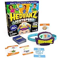 Hedbanz Lightspeed Game with Lights & Sounds, Family Games, Games for Family Game Night, Kids Games, Card Games for Families & Kids Ages 6 and up