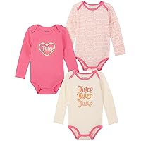 Juicy Couture womens 4 Pieces Pack BodysuitsBaby and Toddler Layette Set