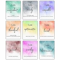 9Pcs Inspirational Posters for Office Classroom - Motivational Quotes Positive Saying Affirmation Wall Art - Aesthetic Pictures Collage Kit for Kids Teens Adults Room Decor - Unframed 8 x 10 Prints