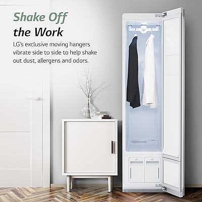  Garment Steamers, LG Styler Steam Closet, Clothes Steamer for  Garments and Household Item Care, Sanitize, Deodorize, Freshen & Dry with  Steam Technology & Moving Hangers, Easy Install