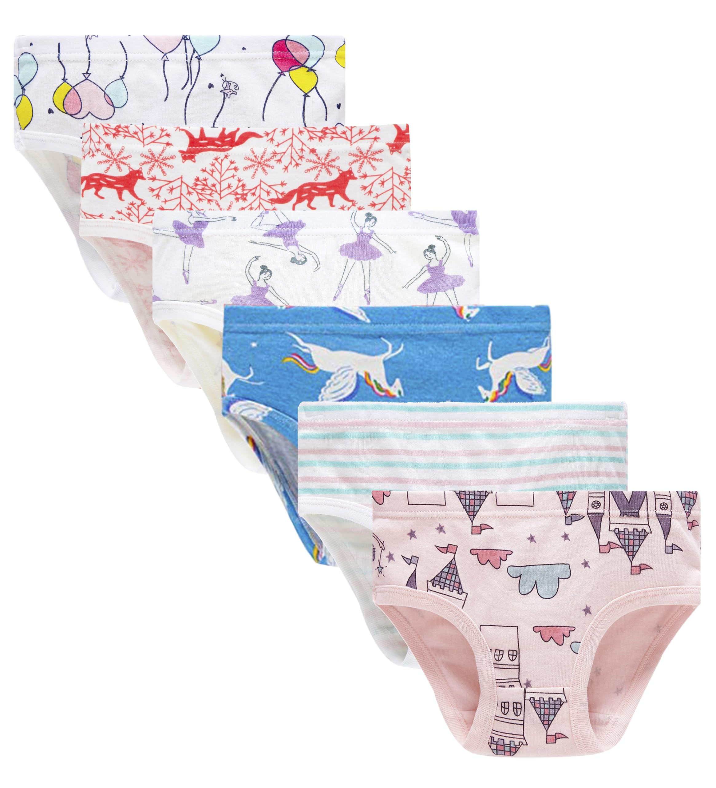 Cadidi Dinos Baby Soft Cotton Underwear Little Girls'Briefs Toddler Undies