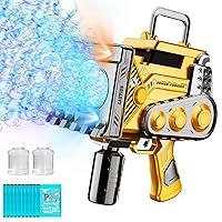 Bubble Gun Automatic No Dip Soap Bazooka, Bubbles Maker Blower Machine Blaster, Electric Engineer Toys for Boys Girls Kids, Gift for Party Wedding Birthday Christmas Holiday