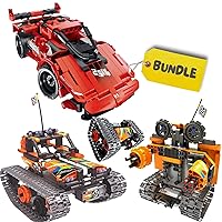 Remote Control Cars - Building Toys Bundle. Speed Racers and Track Racers Model Kit to Build. Birthday Gift for Boys Ages 7 8 9 10 11 12 Years Old. Cool Engineering STEM Project Idea for Kids