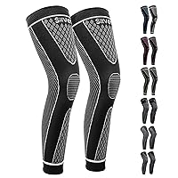 Full Leg Sleeves Long Compression Leg Sleeve Knee Sleeves Protect Leg, for Man Women Basketball, Arthritis Cycling Sport