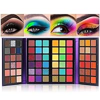 72 Colors Ultra Secret Eyeshadow Palette, 4 in1 Color Board Matte Shimmer Glitter Nude Natural All In One Makeup Palette Blendable Pigmented Make Up Eye Shadow Pallet Gift Kit