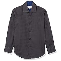 Isaac Mizrahi Boy's Long Sleeve Check Button Down Shirt