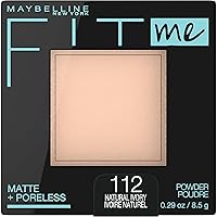 Fit Me Matte + Poreless Pressed Face Powder Makeup & Setting Powder, Natural Ivory, 1 Count