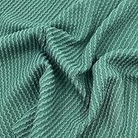 Texco Inc Rib Poly Rayon Spandex Heavy Weight Ribbed/4-Way Stretch/Knit Apparel DIY Fabric, Hunter Green 1 Yard