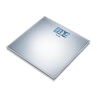 GS200 Digital Luxury Glass Body Scale, Large LCD Display, Accurate Weight Reading and Batteries are included, Sleek design