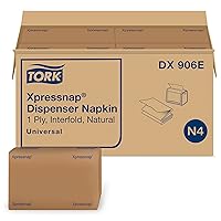 Tork Xpressnap Natural Dispenser Napkin N4, Universal, Interfold 1-ply, 13