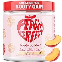 Creatine for Women Booty Builder, Muscle Builder, Energy Boost, Peach Flavor, Cognition Aid | Collagen, BCAA, Lean Muscle, Creatine Monohydrate Micronized Powder, Alt Creapure, 30 Svgs