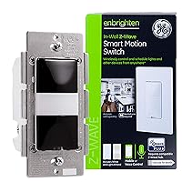 Enbrighten Z-Wave Plus Smart Motion Light Switch, Compatible with Alexa, Google Assistant, SmartThings, Wink, Zwave Hub Required, Repeater/Range Extender, 3-Way Compatible, Black, 35547