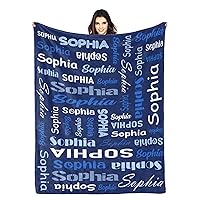 Personalized Blanket and Throws for Kids Adult Customized Name Blanket Flannel Custom Blanket with Name Personalized Name Blanket