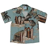 RJC Boys Surfboard Beach Shack Rayon Shirt