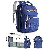 Diaper Bag Backpack, Large Diaper Bag, Multifunctional Diaper Bag, Navy Blue