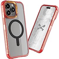 Ghostek Covert iPhone 15 Pro Max Case - Compatible with Apple MagSafe, Anti-Scratch Clear Hard Back, Shockproof Phone Cover (6.7 Inch, Pink)