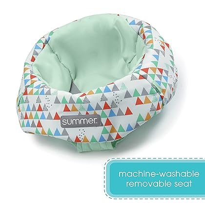 Summer® Learn-to-Sit™ 2-Position Floor Seat (Funfetti Neutral) – Sit Baby Up in This Adjustable Baby Activity Seat Appropriate for Ages 4-12 Months – Includes Toys
