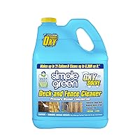 Simple Green Oxy Solve Deck and Fence Pressure Washer Cleaner, Colorless to Pale Straw, Unscented, 128 Fl Oz (Packaging May Vary)