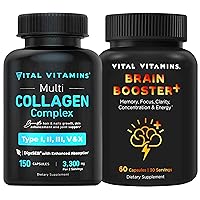 Multi Collagen Pills (150 ct) + Brain Booster Plus (60 ct)