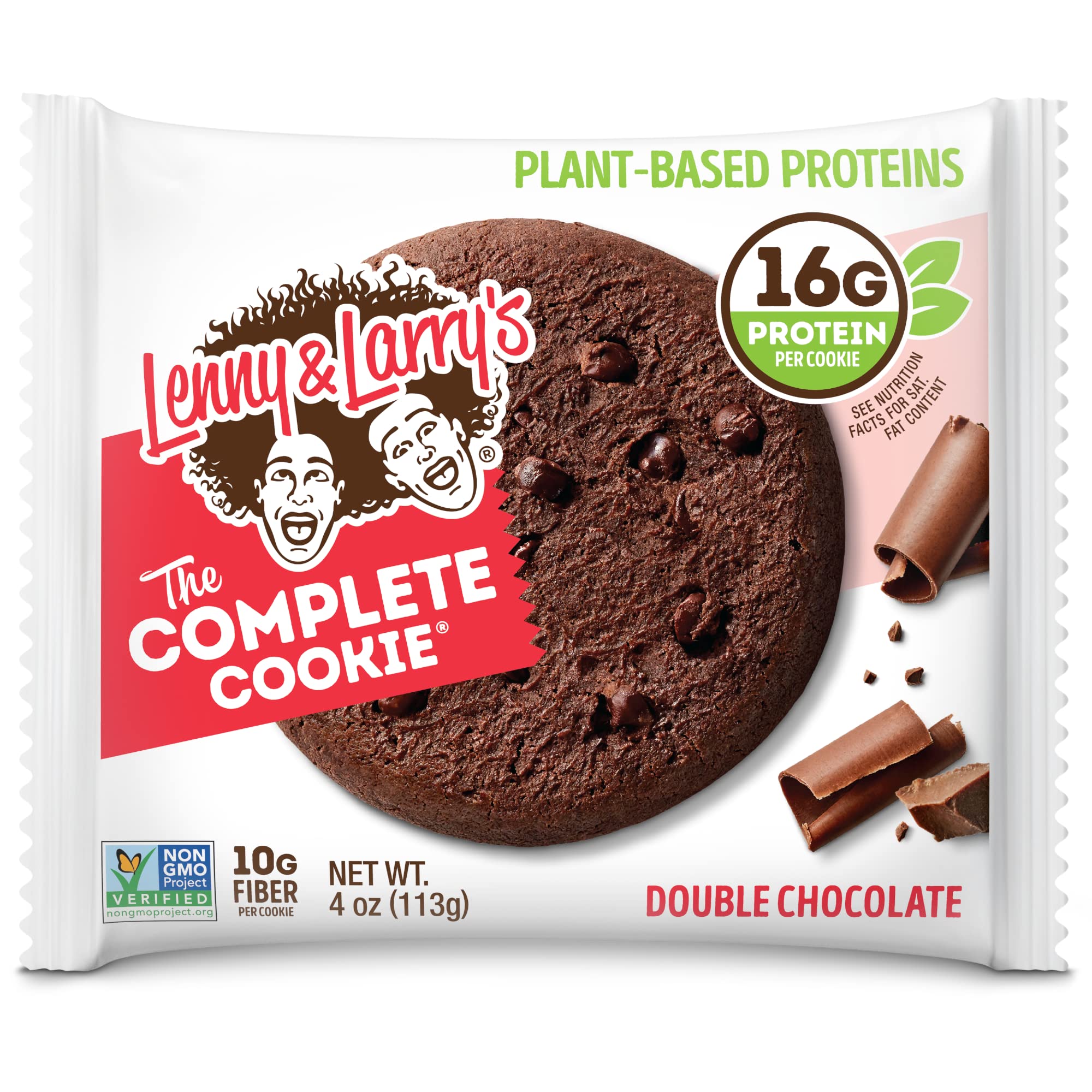 Lenny & Larry's The Complete Cookie, Double Chocolate, Soft Baked, 16g Plant Protein, Vegan, Non-GMO, 4 Ounce Cookie (Pack of 12)
