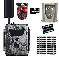 Spartan Ghost GoLive M Multi-Carrier 4G LTE Smart Network Live Stream IR Trail Camera with Security Lockbox, Locking Cable, 32GB SD Card, 12V Solar Panel and Stuntcam Stickers