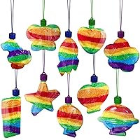 ArtCreativity Sand Art Bottle Necklaces Assortment for Kids, Bulk Pack of 60, Collection of Sand Art Craft Bottle Necklaces, Fun Party Supplies & Favors for Boys and Girls - Sand Sold Separately