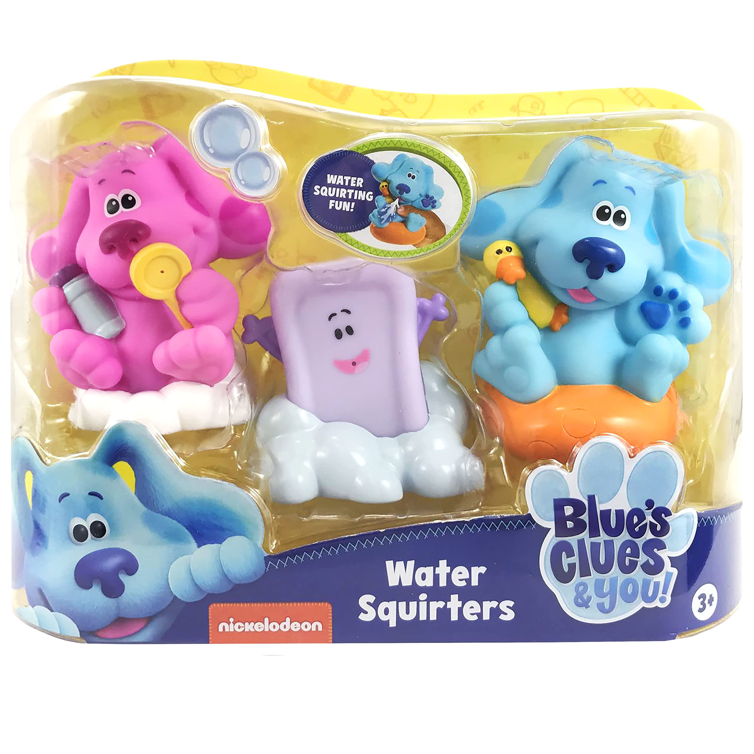 Blue's Clues & You! Deluxe Bath Toy Set, Includes Blue, Magenta, and Slippery Soap Water Toys, Amazon Exclusive, by Just Play