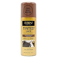 EBIN NEW YORK Tinted Lace Aerosol Spray - Cool Deep Brown 2.7oz/ 80ml, Quick dry, Water Resistant, No Residue, Water Resistant, Even Spray, Matching Skin Tone, Natural Look
