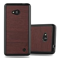 Case Compatible with Nokia Lumia 640 in Wooden Coffee - Shockproof and Scratch Resistant TPU Silicone Cover - Ultra Slim Protective Gel Shell Bumper Back Skin