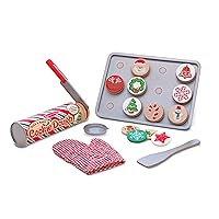 Slice and Bake Wooden Christmas Cookie Play Food Set
