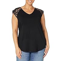 Avenue Women's Plus Size Top Mandy Lace SLV