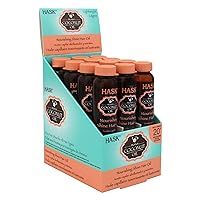 HASK COCONUT Nourishing Hair Oil Vials for shine and frizz control for all hair types, color safe, gluten-free, sulfate-free, paraben-free -12 Hair Oil Vials