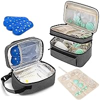 BAFASO Small Breast Pump Bag with Insulated Breastmilk Cooler Bag