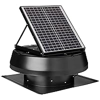 iLIVING HYBRID Ready Smart Thermostat Solar Roof Attic Exhaust Fan, 14