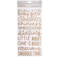 Pebbles Night Stickers 151 Piece Gold Foil Thicker, Golden