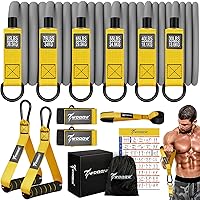 Heavy Resistance Bands, 350lbs Exercise Bands with Handles, Workout Bands for Working Out Men, Weight Bands Set with Door Anchor and Ankle Straps, Home Gym Fitness Strength Training Equipment