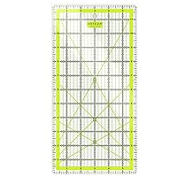 Arteza Quilting Ruler, Laser Cut Acrylic Quilters' Ruler with Patented Double Colored Grid Lines for Easy Precision Cutting, 6