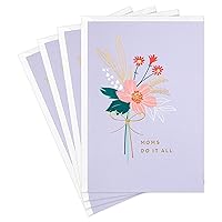 Hallmark Signature Mother's Day Cards, Pack of 4 (Moms Do It All) for Mom, Stepmom, Aunt, Sister, Grandma, Bonus Mom, Friend