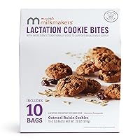 Munchkin® Milkmakers® Lactation Cookie Bites, Oatmeal Raisin, 10 Ct (Contains Fenugreek)