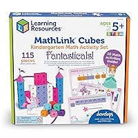 Learning Resources MathLink Cubes Activity Set: Fantasticals! 115 Pieces, Ages 5+ STEM Activities and Math Games for Kids