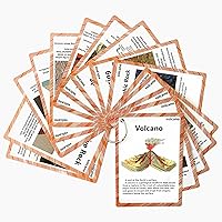 Geography Flash Card Set for Kids(15 Pcs)| Science Learning Cards Perfect for Back to School Supplies, Elementary Teacher/Autism Therapists Geology Tools | Geology Earthquake Gifts for Kids(Ages 6+)