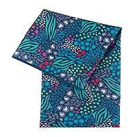 Baby Splat Mat for Under High Chair, Babies Toddlers Eating Mess Mat, Waterproof Reusable Cloth for Arts and Crafts, Playtime Mat for Kids, Floors or Tables, Fabric 42inx42in, Jungle Blue