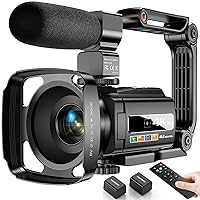4K Video Camera Camcorder 48MP Ultra HD Video Camera WiFi Vlogging Camera for YouTube 16X Digital Video Camera with Microphone 6-Axis Anti-Shake IR Night Vision Video Recorder(2022 Newest 4K Plus)