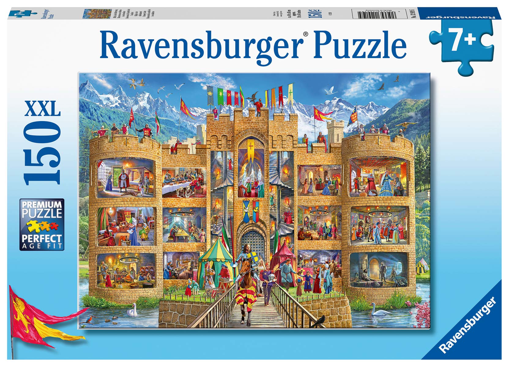 Ravensburger Castle Cutaway 150 Piece Jigsaw Puzzle for Kids - 12919 - Every Piece is Unique, Pieces Fit Together Perfectly