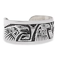$2000Tag Eagle Silver Certified Authentic Hopi Native American Cuff Bracelet 13229 Made by Loma Siiva